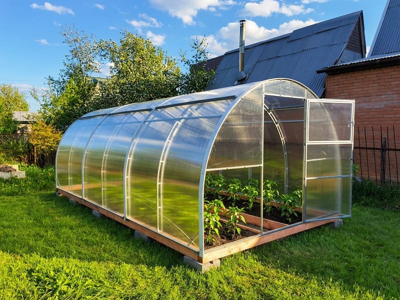 Теплица Урожай с открывающейся крышей, сдвижная панель 2 м